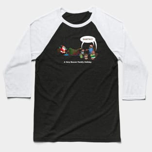 A Very Beaver Family Holiday (Santa) Baseball T-Shirt